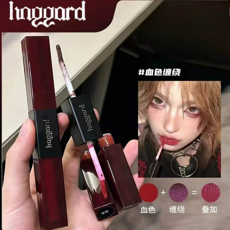 Haggard Double Headed Lip Gloss Water Light Matte Dual-End Texture Smooth & Non-Sticky Highly Pigmented Luxury Makeup