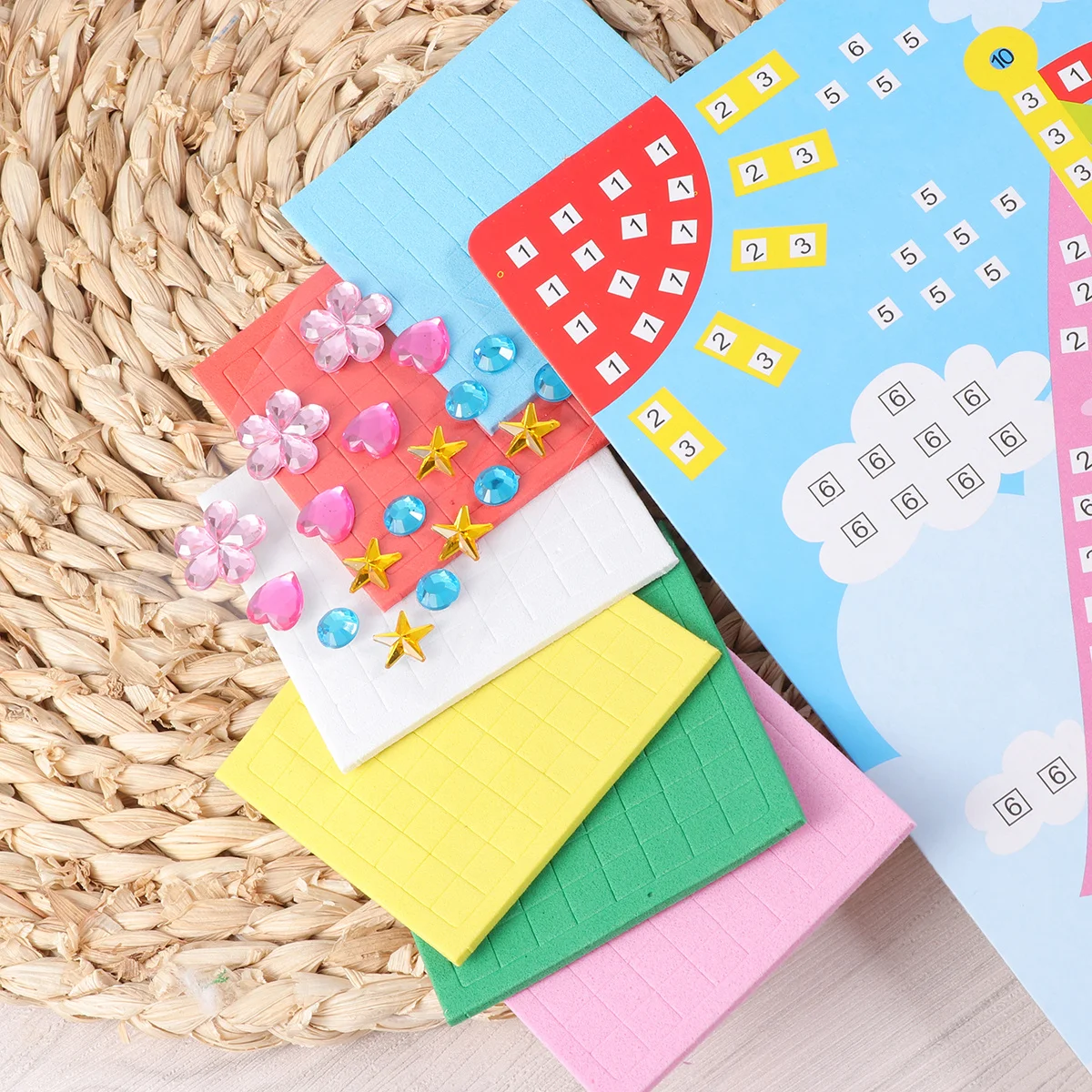 Adesivo mosaico Eva 3D fai da te barca a vela forniture artigianali per bambini adesivo educativo fatto a mano arte per la scuola materna