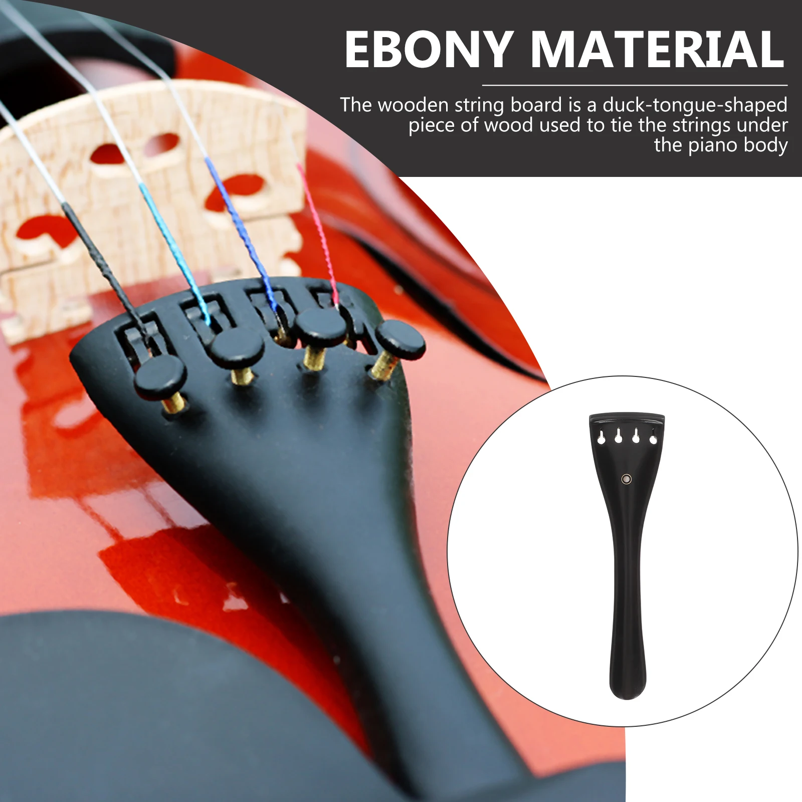 

String Pulling Board Accessories Cello Fiddle Tailpiece Practical Musical Instrument Part Ebony Replacement Bridge