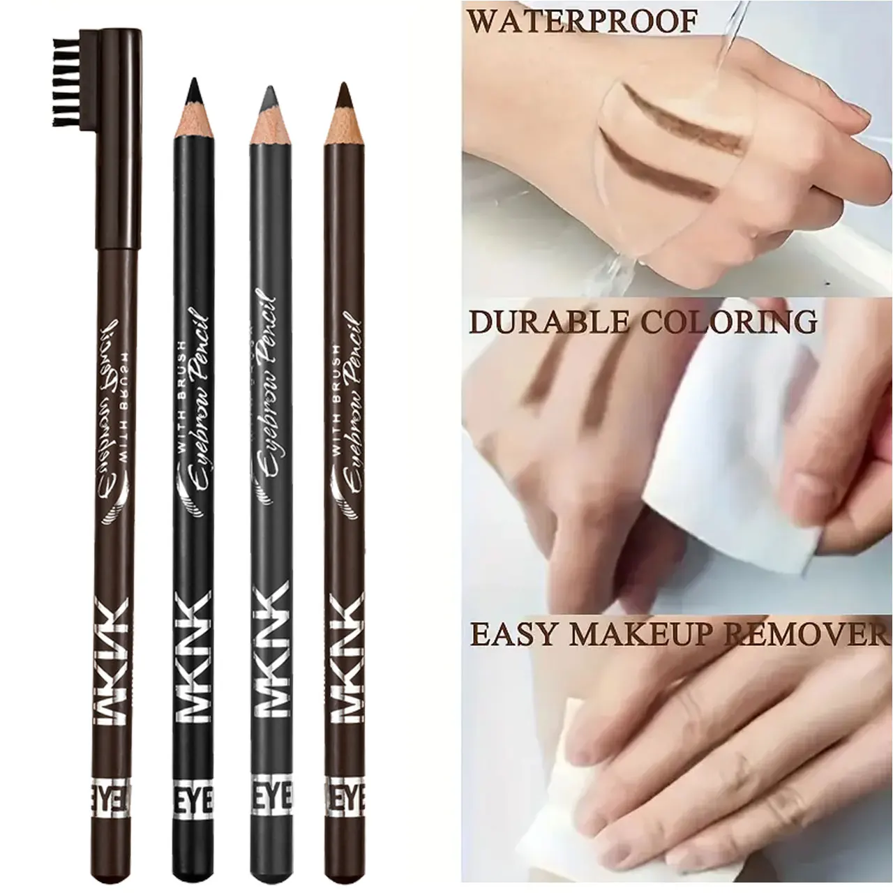 1 st Waterdicht Wenkbrauwpotlood Precieze Brow Definer Zwart Blond Bruin Wenkbrauw Pen Langdurige Make-up