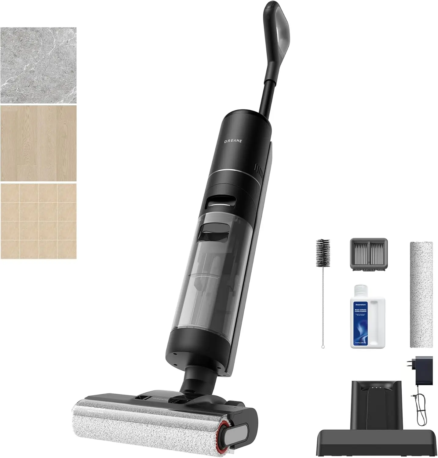 

All-in-One Wet Dry Vacuum Mop with Auto Self-Cleaning, 35 Min Runtime for Hard Floors