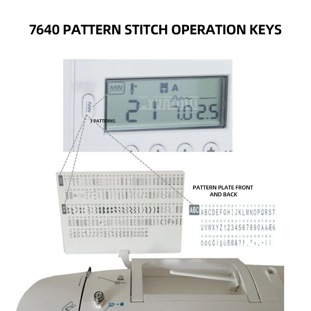 2026 Multifunctional Household Sewing Machine 7640 Electronic Quilting Machine Can Do Flat Stitches And Floral Stitches