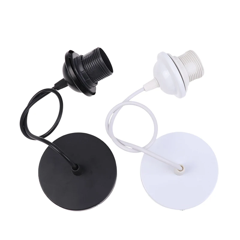

Black/White E27 Hanging Lamp Holder With 0.5/0.8/1.2/2M Hanging Wire Ceiling Lamp Holder Socket Lamp Base For Chandelier