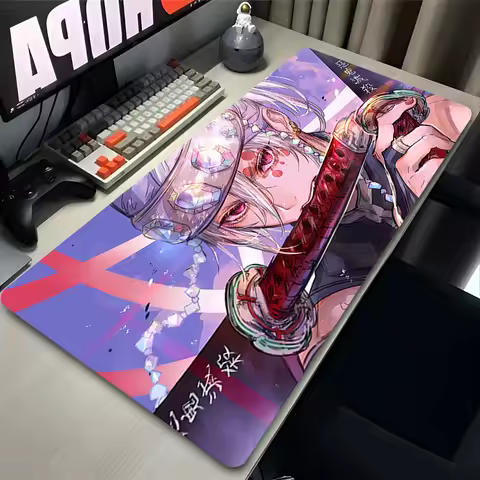 Japan Anime Mouse Pad PC Demon Slayer Tengen Uzui Keyboard Rug Laptop Diamond Gaming Accessories Mousepad XXL Desk Mat HD Carpet