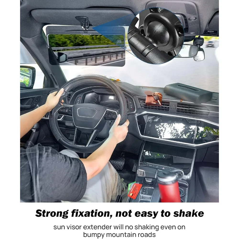 موسع واقي من الشمس للسيارة - حماية عالمية مستقطبة مضادة للوهج من الأشعة فوق البنفسجية 400، سهلة التركيب، وصلة قيادة آمنة للتوهج #5