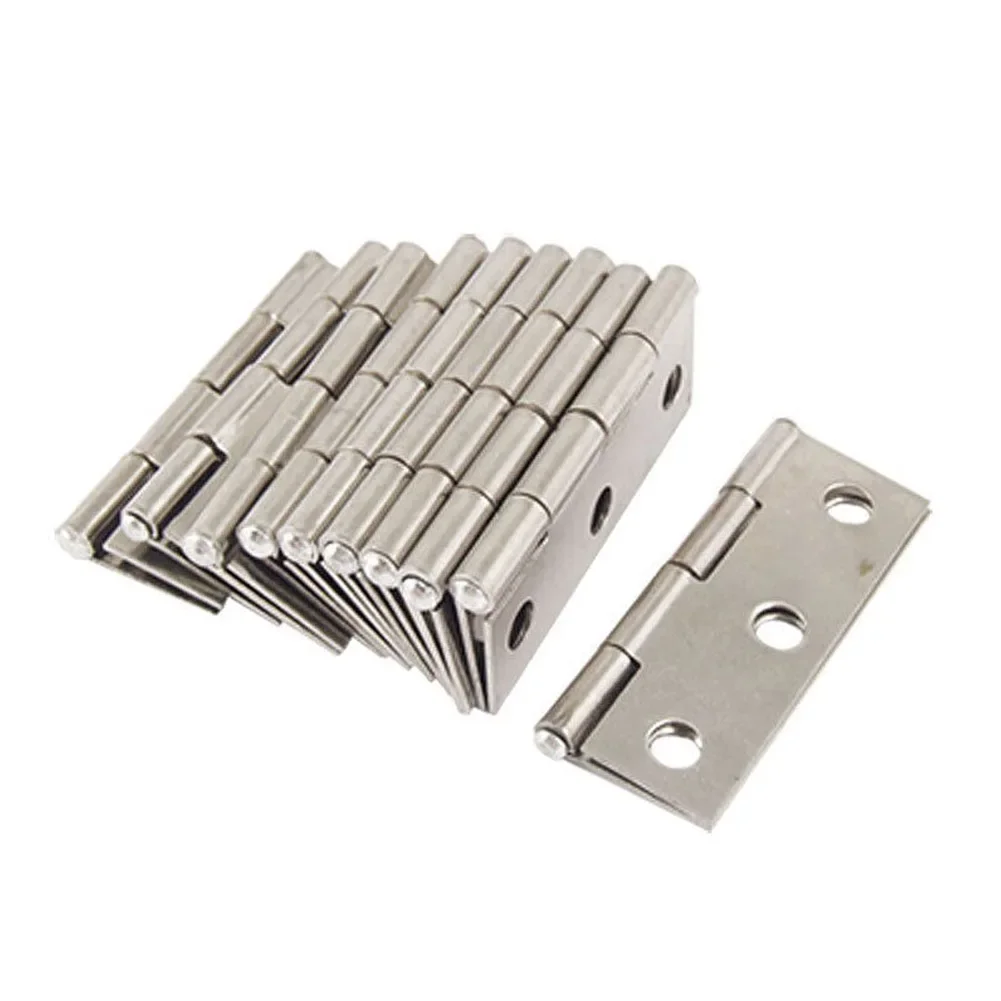 10-Pcs Stainless Steel Hinges Door Connectors Drawer Hinge For Furniture Bookcase Window Cabinet Door Accessories Hardware