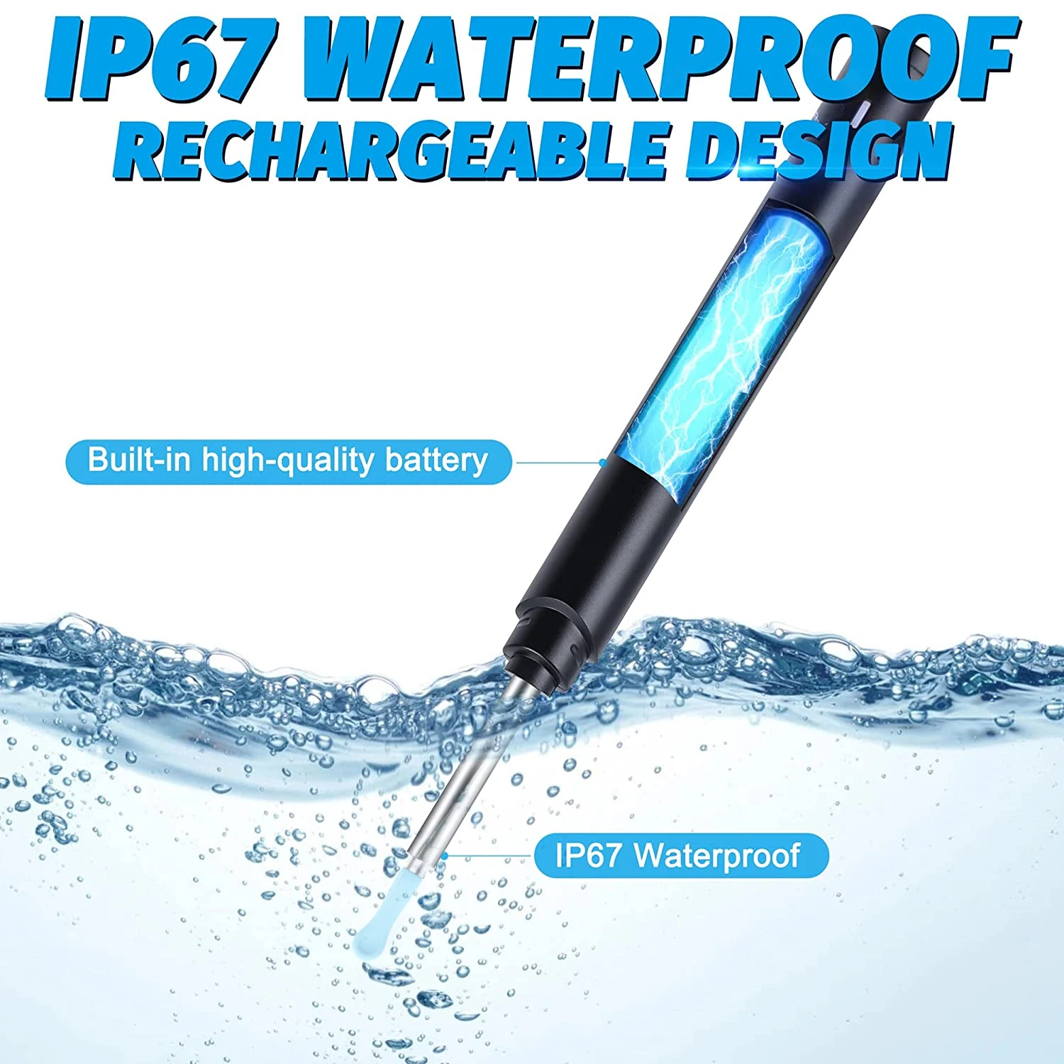 

Wireless Ear Cleaning Camera with 1080P HD Visual, Ear Wax Removal Tool Kit with 6 Interchangeable Heads,Safe Ear Pick Endoscope