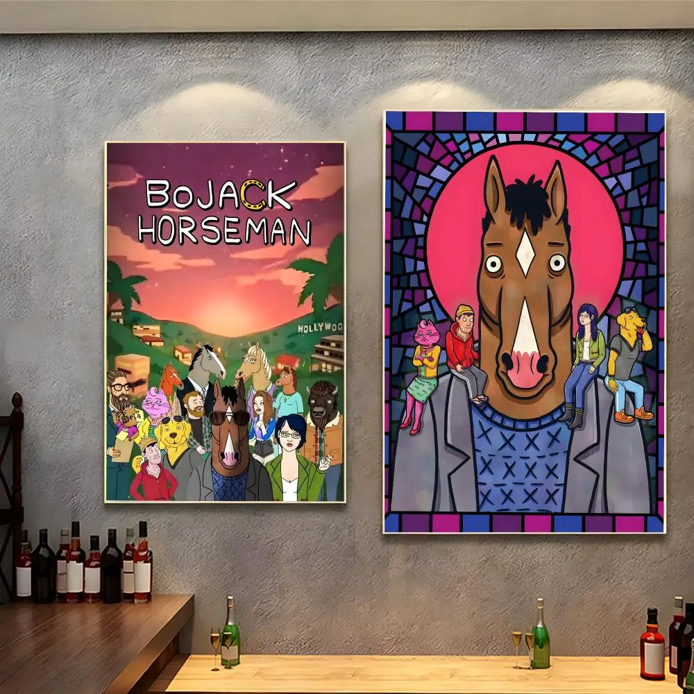 animation comedy B-BoJack Horseman Poster Modern Indoor Wall Decor & Aesthetic Home Space Design