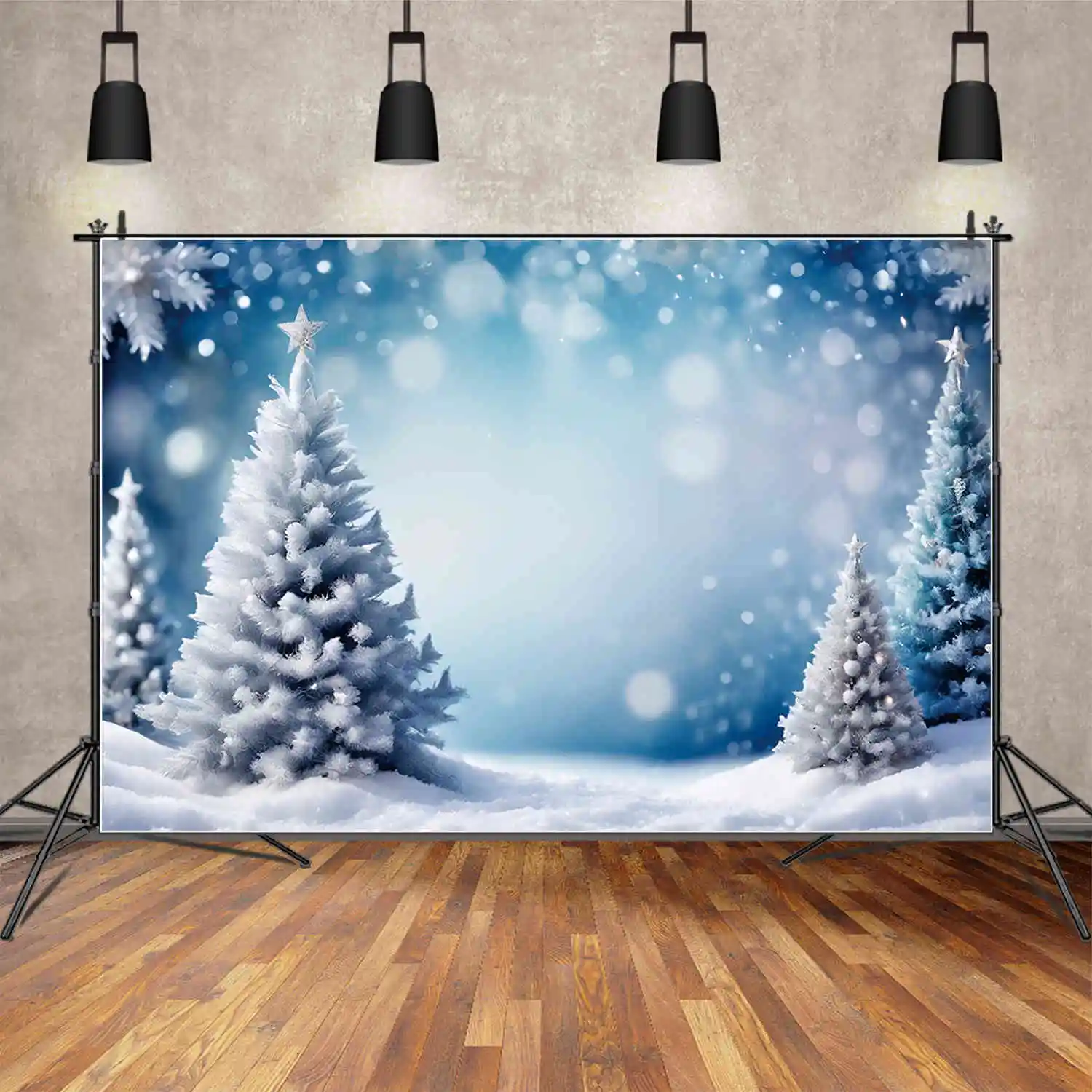 MOON.QG Christmas Winter Snow Scenery Backdrops Photography Child Home Party Photozone Backgrounds Photo Studio Shooting Props