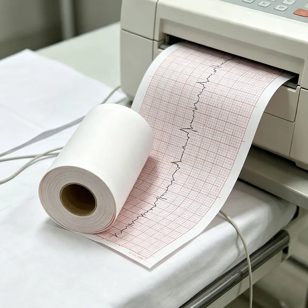 Recording Paper of Electrocardiogram ECG EKG Machine 50mm*20m/80mm*20/110mm*20m /210mm Electrocardiograph Thermal Printer Paper view 3