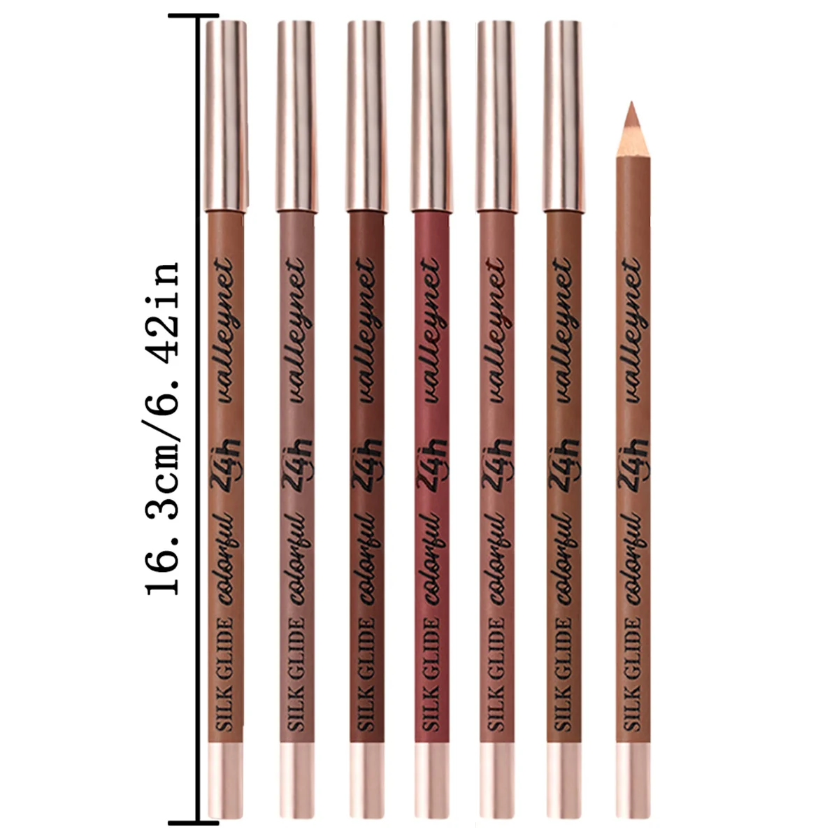 6本セット リップライナーセット アイライナーセット ヌードブラウンコレクション 長持ちマット防水リップスティック 2 in 1 アイライナー＆リップライナー