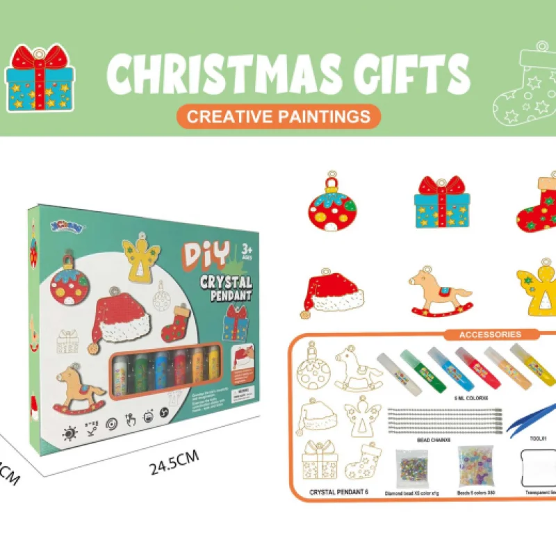 DIY Crystal Paint Arts and Crafts Set Christmas Bake Free Glue Crystal Glue DIY Guka Colored Pendant Halloween Prezent dla dzieci