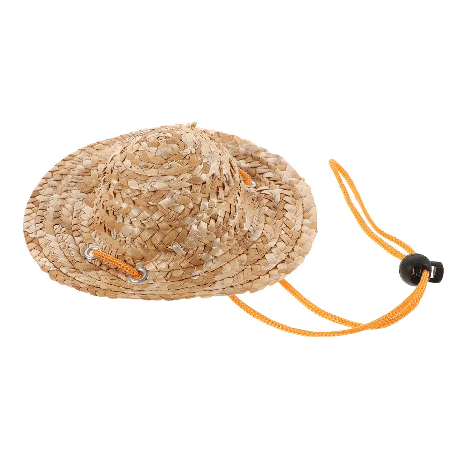 

Pet Sombrero Straw Hat Adjustable Hawaii Garden Sun Bucket for Small Dogs Puppy Cats Size S pet straw hat