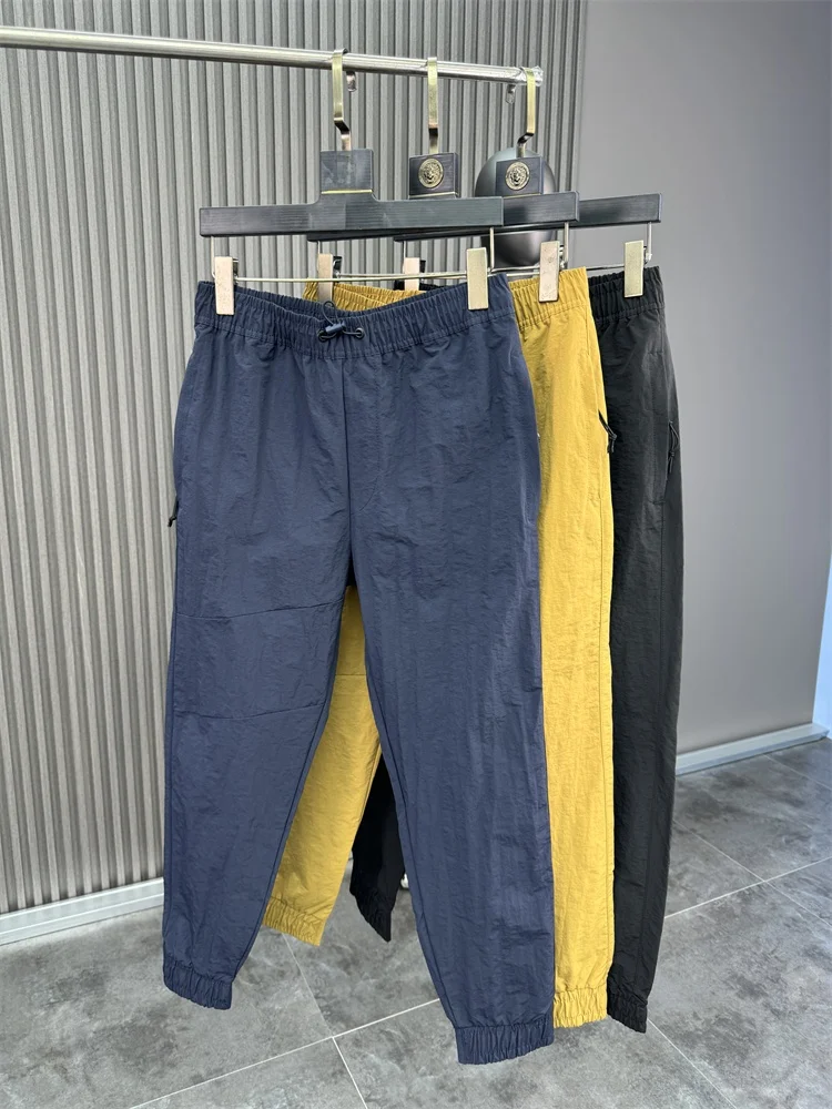 

Мужские облегающие уличные повседневные брюки, весна-лето, дышащие, удобные, удобные, устойчивые к разрыву брюки для отдыха с манжетами