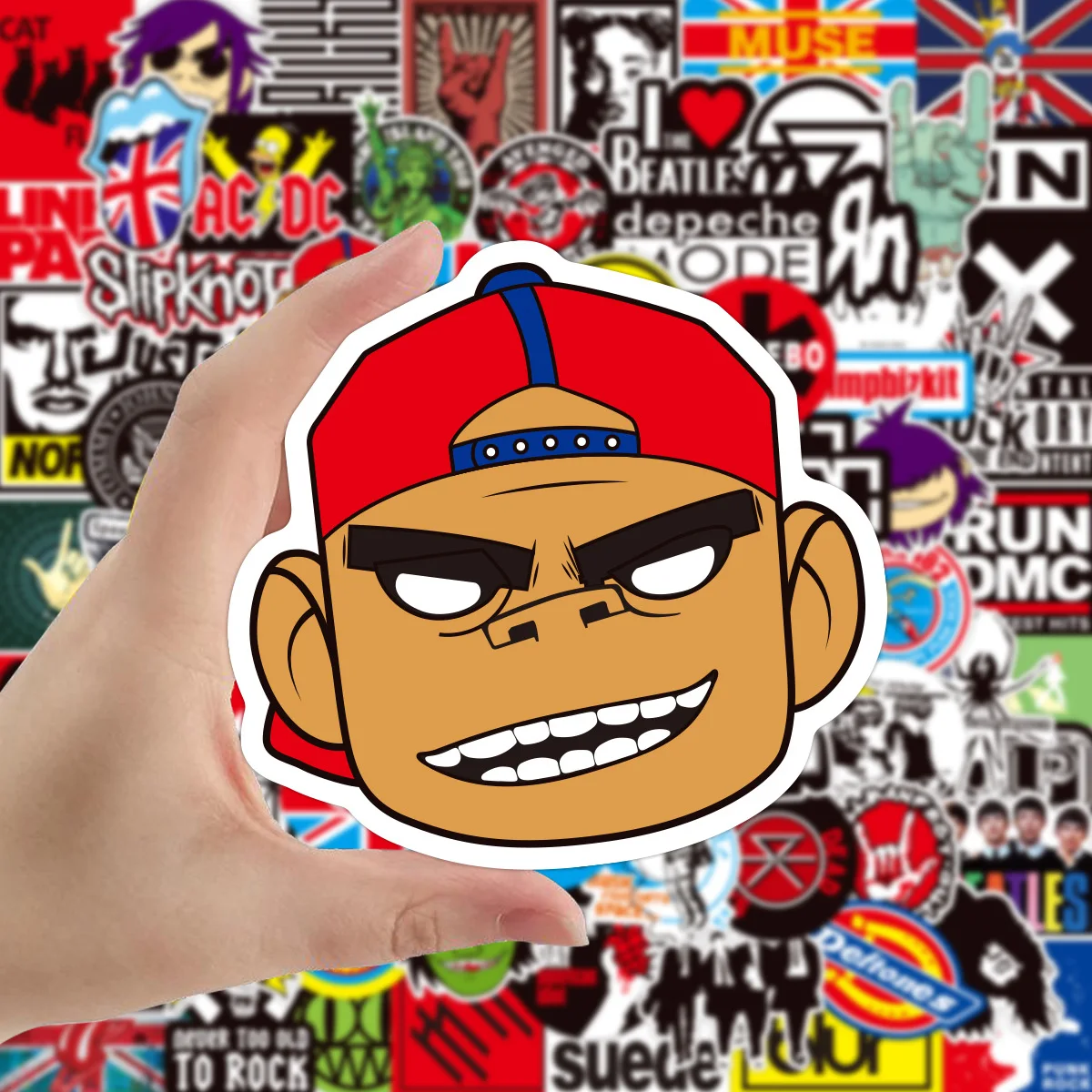 10/50/100PCS Rock Music Stickers Punk Style Cartoon Hip-hop Personalized Decorative Skateboard Motorcycle Helmet Decal Toys