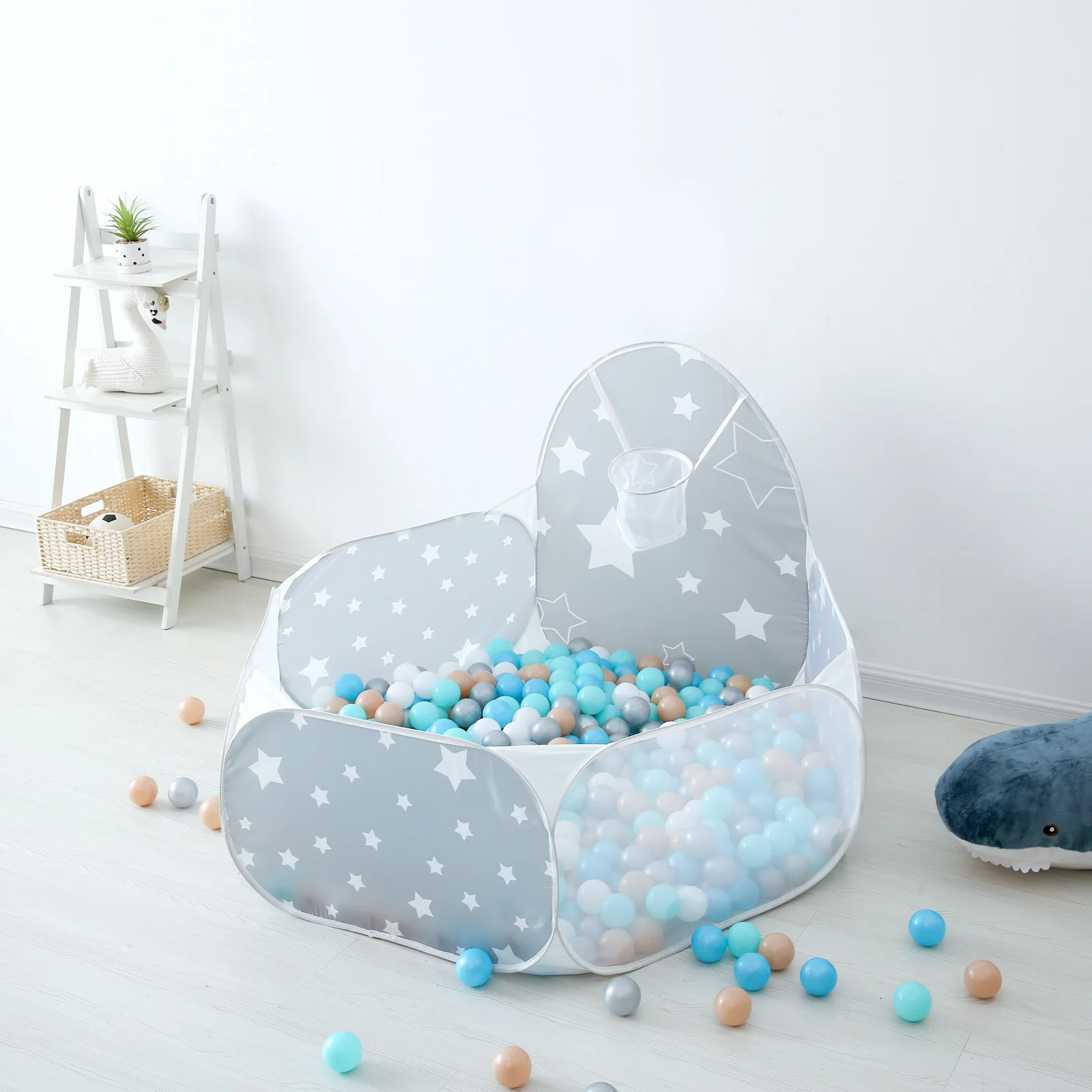 1pc/bag Portable Foldable Ball Pool Ball Pits with Basket Children's room Decorated ball pool toys
