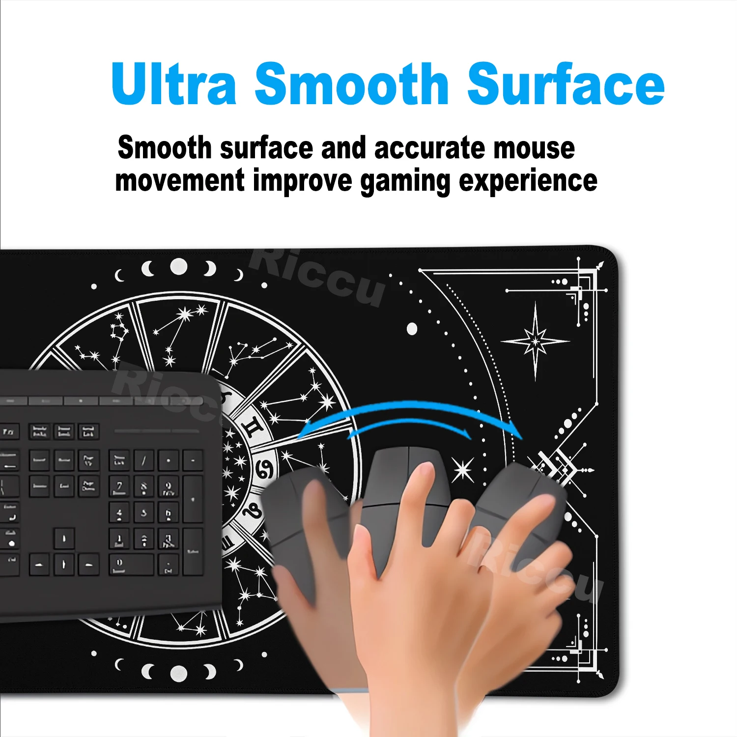 لوحة ماوس على شكل نجمة القمر، لوحة ماوس زودياك الفلكية، لوحة ماوس للكمبيوتر المحمول، سجادة مكتبية، ملحقات الكمبيوتر #6