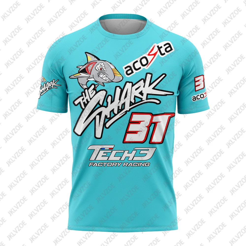 2024 New Motorcycle Race No. 31 Driver Acosta Fan Men's Women's Summer Quick Dry Sports Outdoor Leisure Blue Short Sleeve Tshirt