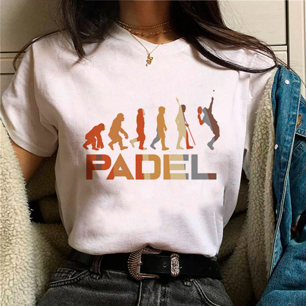 

Padel top women comic harajuku funny t shirt girl anime clothing