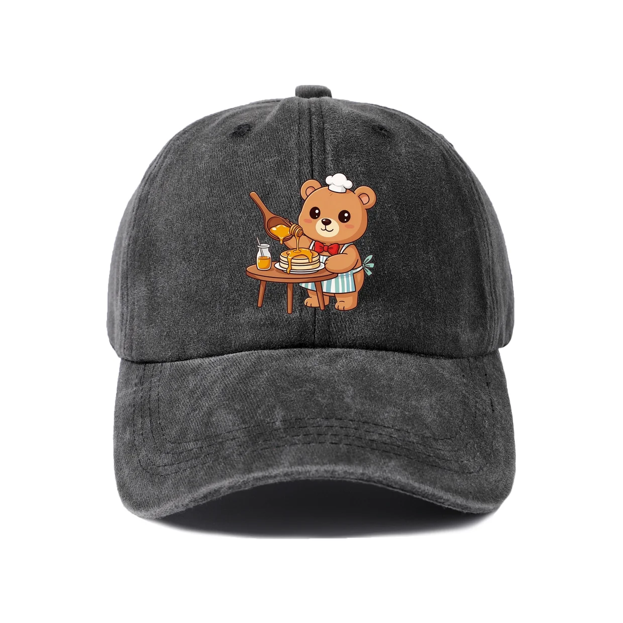 Fox Sitting on Bench Art Baseball Cap, Vintage Washed Adjustable Unisex Dad Hat, Travel Gift