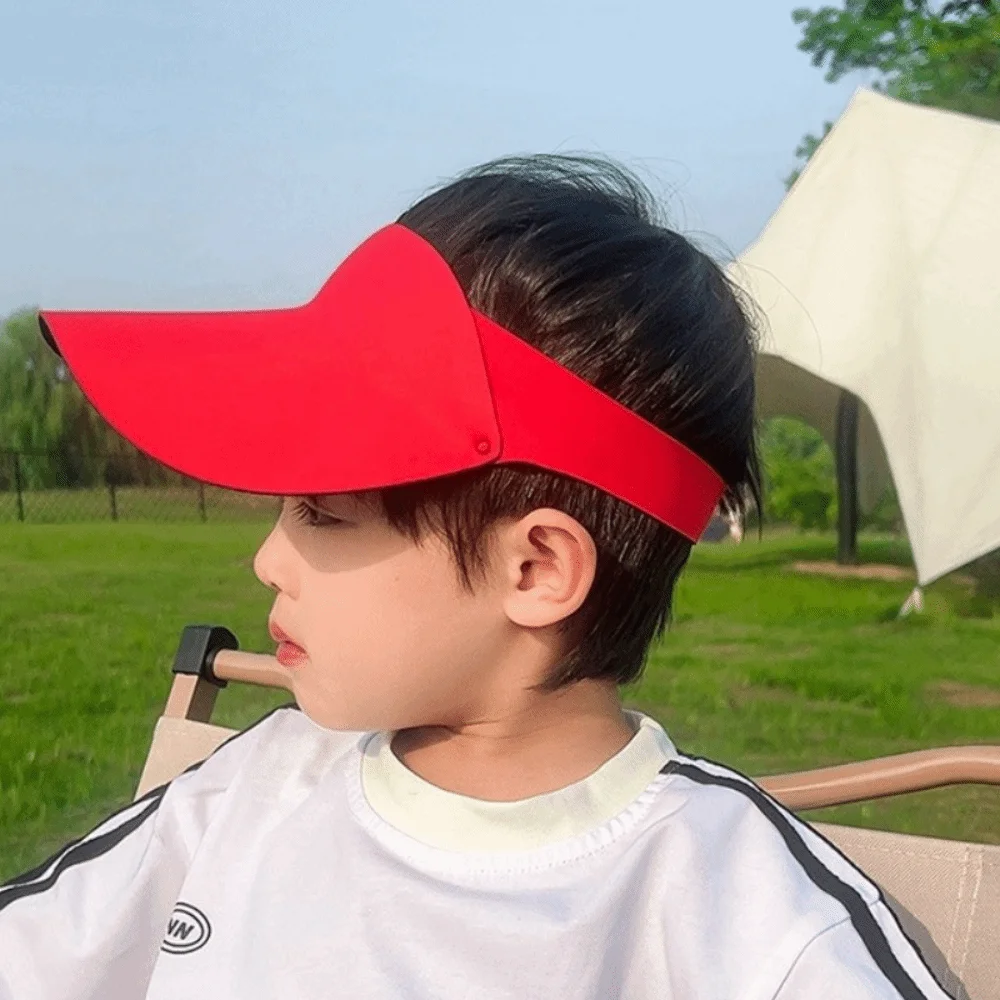 

Fashion Quick-dry Kids Sunshade Hat Seamless Soft Summer Kid Sunhat Lightweight Solid Color Children's Sunscreen Cap Outdoor