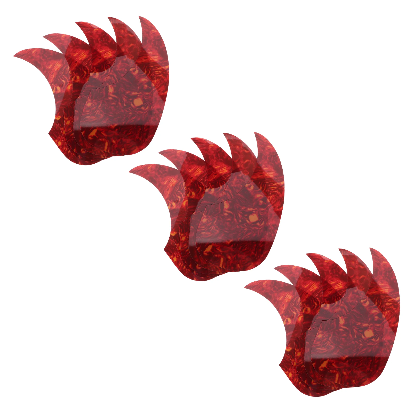 

15 Pcs Guitar Plate Electric Acoustic Scratch Folk Glue Waterdrop Sticker