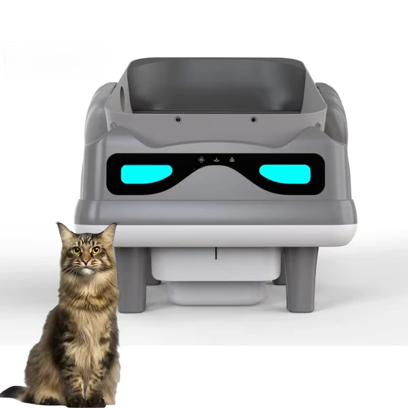 Caixa de gato autolimpante automática com design aberto, novo controle por aplicativo, sensores de segurança duplos, características exclusivas, mais vendidas