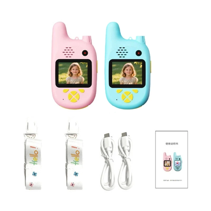 Детская беспроводная видеодомофонная рация, камера для видеозвонков, запись фотографий и прочный пластиковый дизайн 15UB