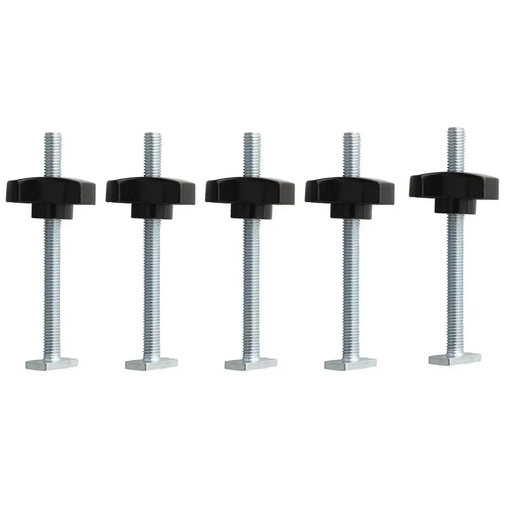 DIY Woodworking T Slot Bolts 8mm Bolt Heads Nonbinding Install Oval Shape Head Plastic With Brass Insert For Chop Saw