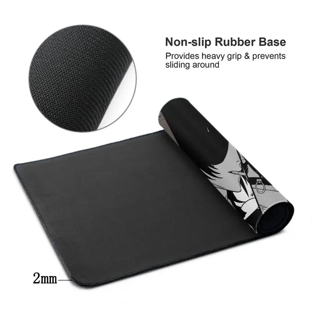 Anime Chainsaw Man Mousepad HD-Druck Computer Gamer Locking Edge Rutschfestes Mauspad XXL90x40cm Tastatur PC Schreibtischunterlage