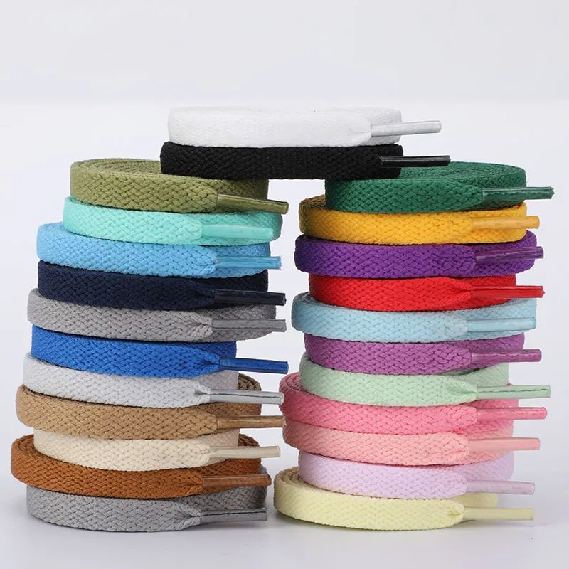 1Pair Flat Shoelaces Classic Shoe Laces Fashion Colorful Sports Shoelace Casual Shoe Strings Shoe Accessories For Kids And Adult