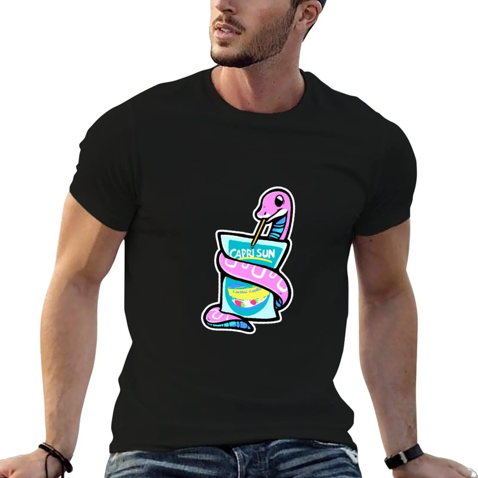 Rad Snake T-Shirt man clothes customs slim fit t shirts for men