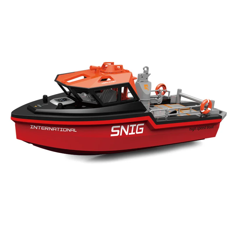 1/32 RC Boat 2.4G Brushless Remote Control Ship 8km/h High Speed Speedboat Model Electric Waterproof Watercraft Toys for Kids