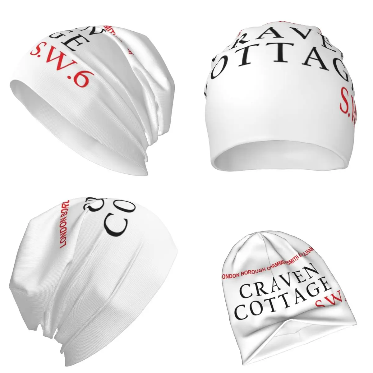 

Craven Cottage Fulham Sw6 Lightweight Hoodie Warm Knitted Cap Fashion Bonnet Hat Autumn Winter Beanies Hats for Unisex Adult