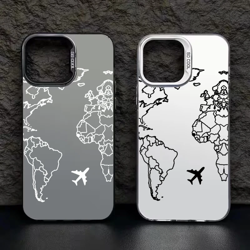 

Travel World Map Phone Case For Xiaomi Redmi Cases Redmi Note 11 10 15C 14C 13C 14 13 12 11 Pro Plus 5G Bumper Hard Back Cover