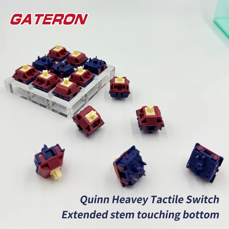 

Gateron Quinn Switch 5 Pin RGB Heavy Tactile Nylon POM DIY Customized For Mechanical Keyboard Switches Pre Lubed