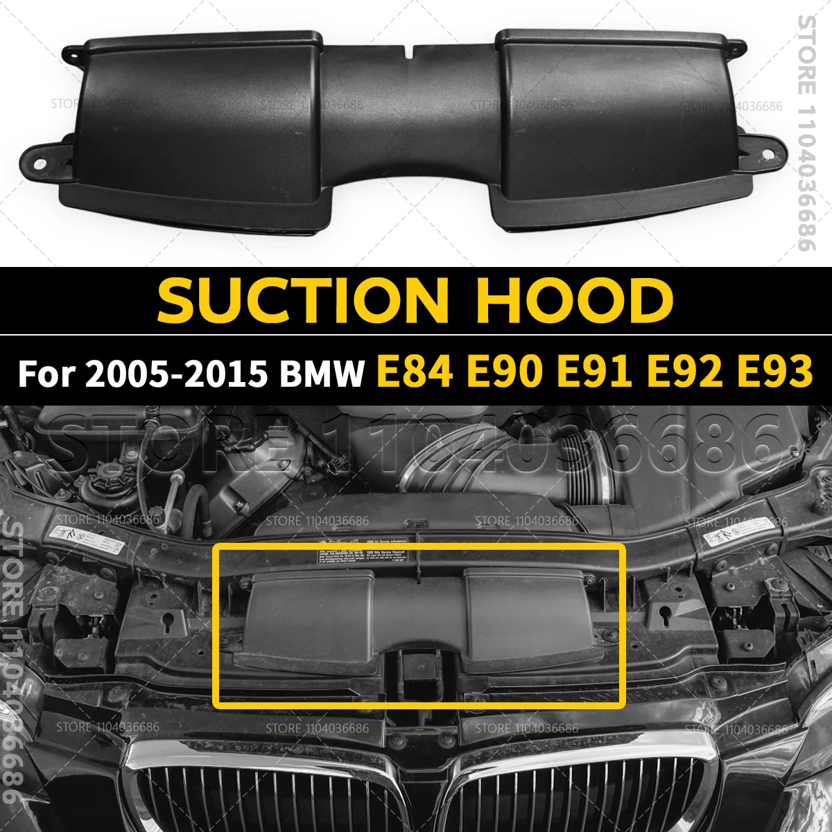 

Для 2005-2015 BMW 323i 325i 328i 330i 335i M3 X1 E84 E90 E91 E92 E93 Впускной канал воздухозаборника 13717541738