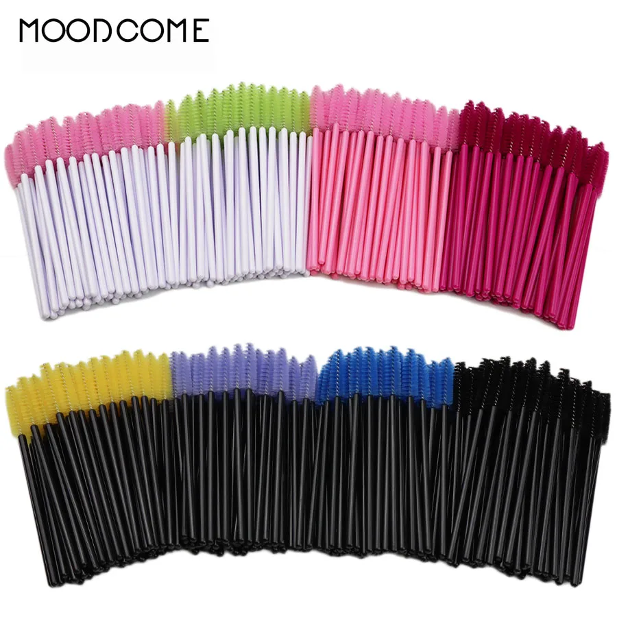 Baguettes de mascara pour cils de poulet, brosse de maquillage, fournitures d'extension de cils, 50 pièces