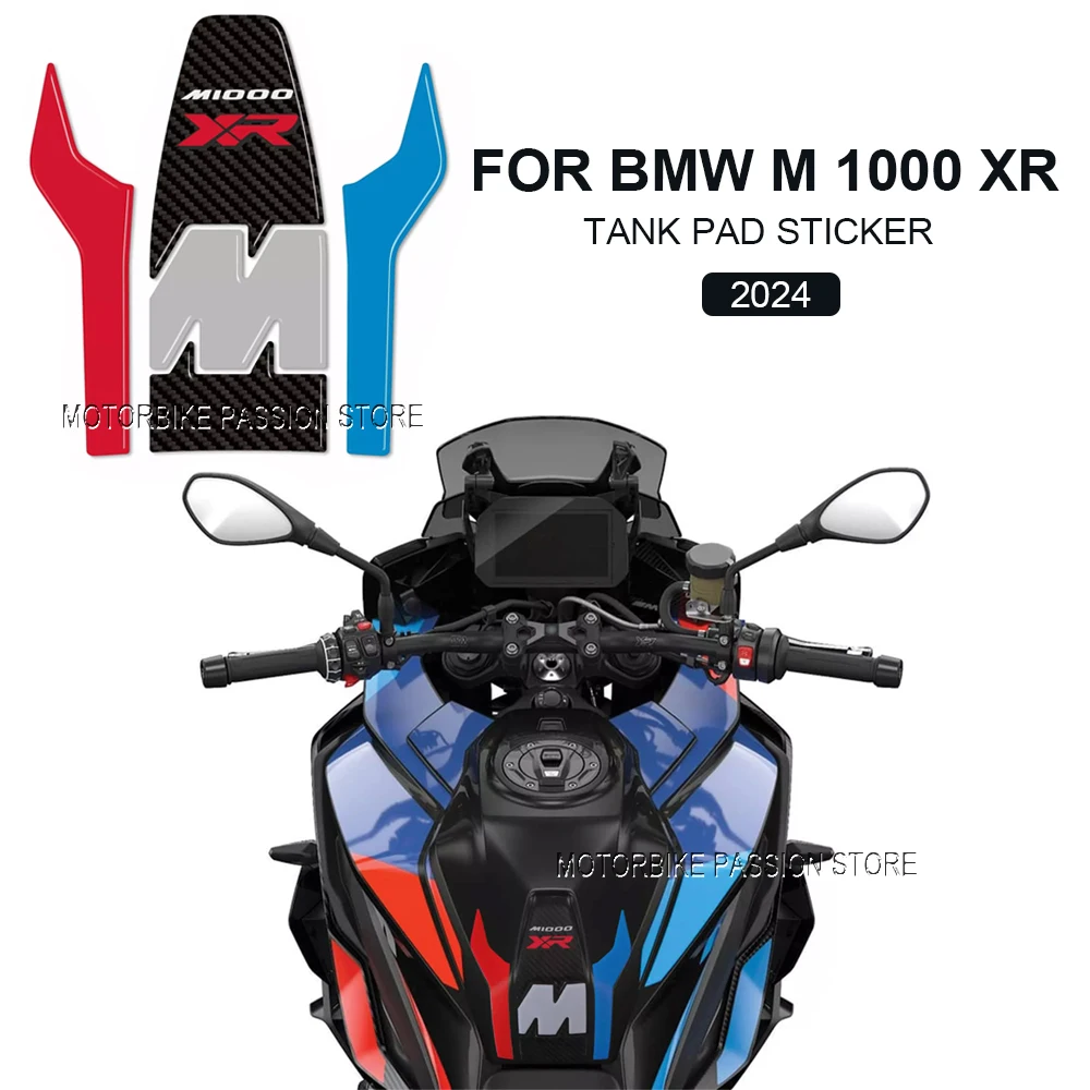 For BMW bmw M1000XR m1000xr 2024 Motorcycle Accessories Sticker 3D Epoxy Tank pad Fuel decals Protector Cover kit waterproof