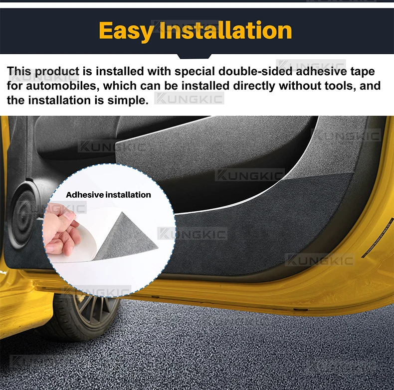 Tür-Trittschutzmatte für Fiat 500/500C 2008-2024/ 500E 2012-2019/ Abarth 595 695 2012-2024 LHD RHD Auto Carbon-Matte Zierleiste Zubehör – Detail 6