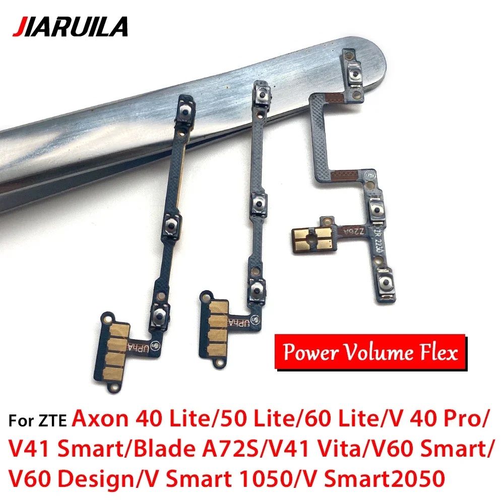 Power On Off Volume Side Button Key Flex Cable Replacement For ZTE Axon 50 60 Lite 40 Ultra 40 se 10 30 Pro 20 V Smart 1050 2050