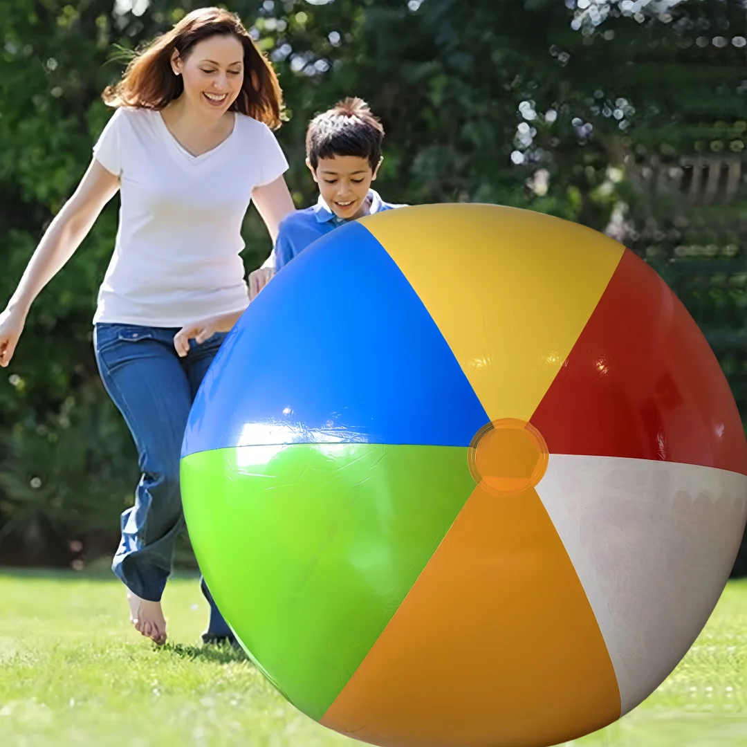 59inch Giant inflatable Beach Ball Outdoor Games Fun Toys Water Toys Thickened PVC Inflatable Lawn Ball School Group Game Toys