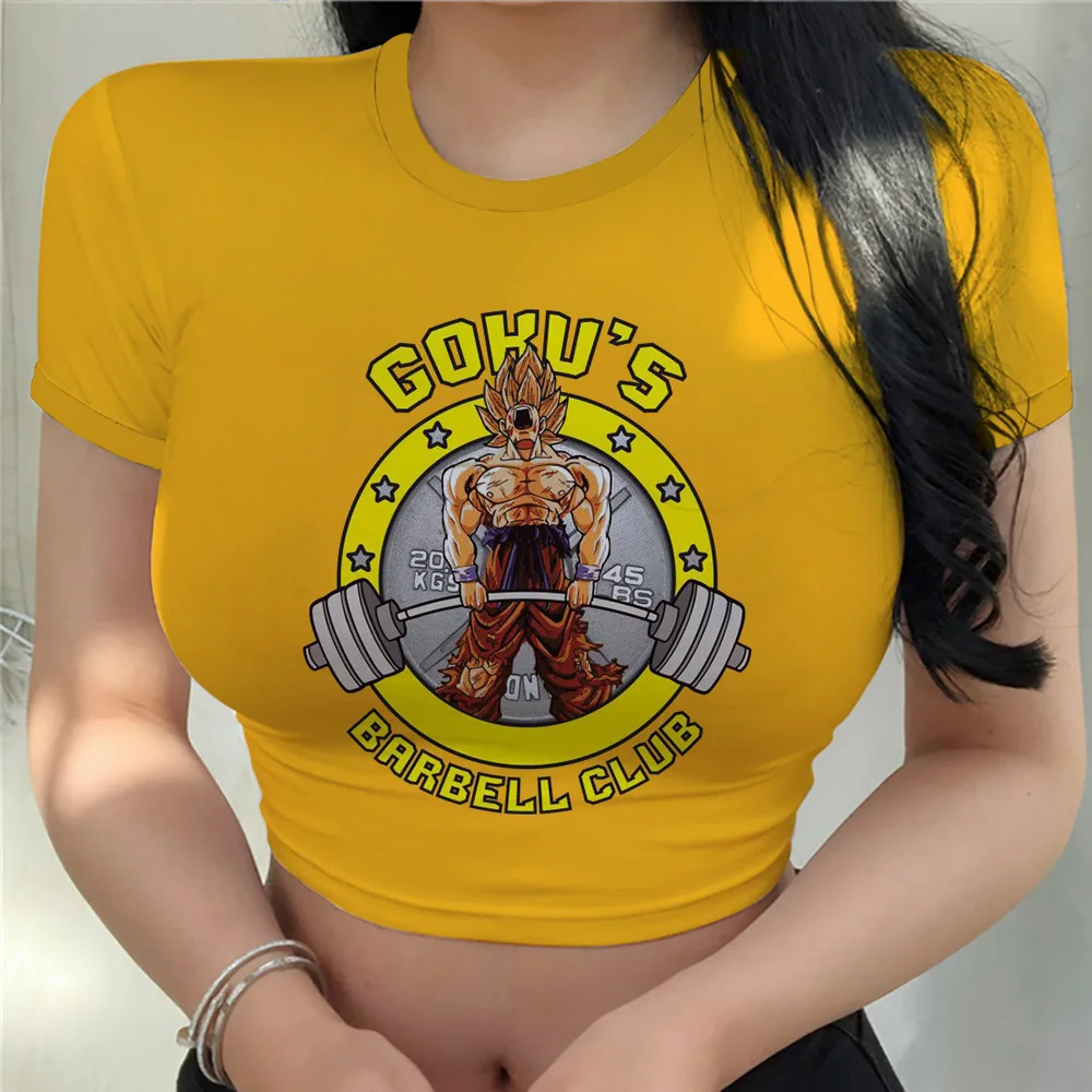 Clothing Top Women Vegeta Kawaii Clothes New Cool Dragon Ball Z Women\'s T-shirts Summer 2024 Y2k Harajuku Fashion Goku T-shirt