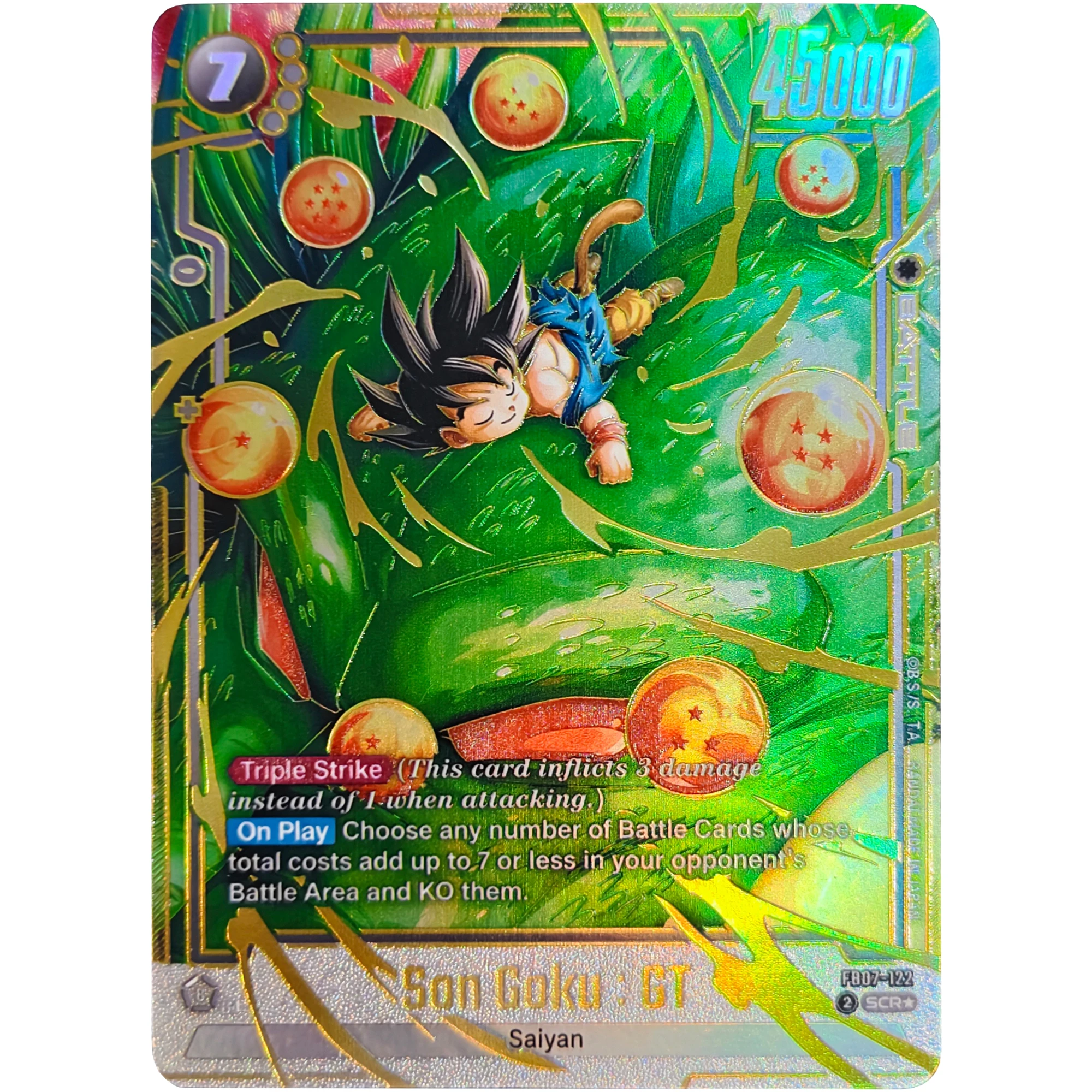 Diy Dragon Ball Fusion World Son Goku : GT English Rare Flash Card