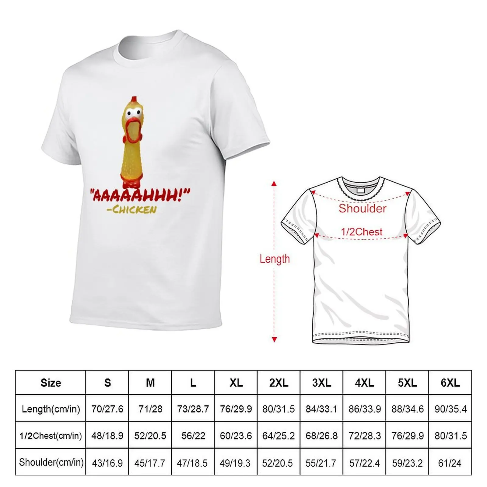 Screaming Rubber Chicken T-Shirt Personalized t-shirt Clothing mens funny t shirts