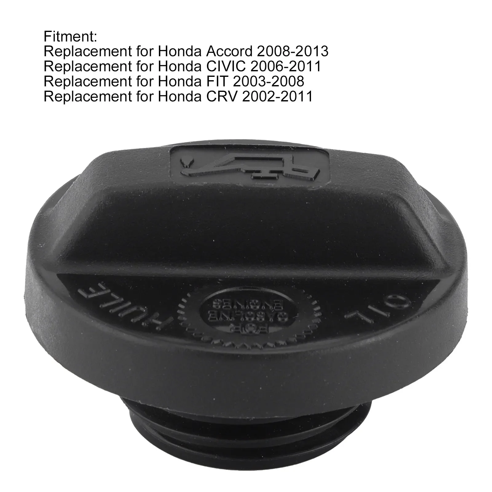 Engine Oil Filler Cap 15610‑P5G‑000 Black Cover Replacement For Honda Accord 2008‑2013