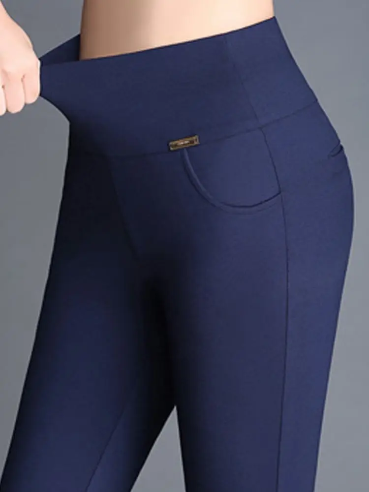 Leggings slim taille haute pour femmes, pantalons crayon d'entraînement, pantalons push-up, batterie élastique, mode vintage classique, bas sexy