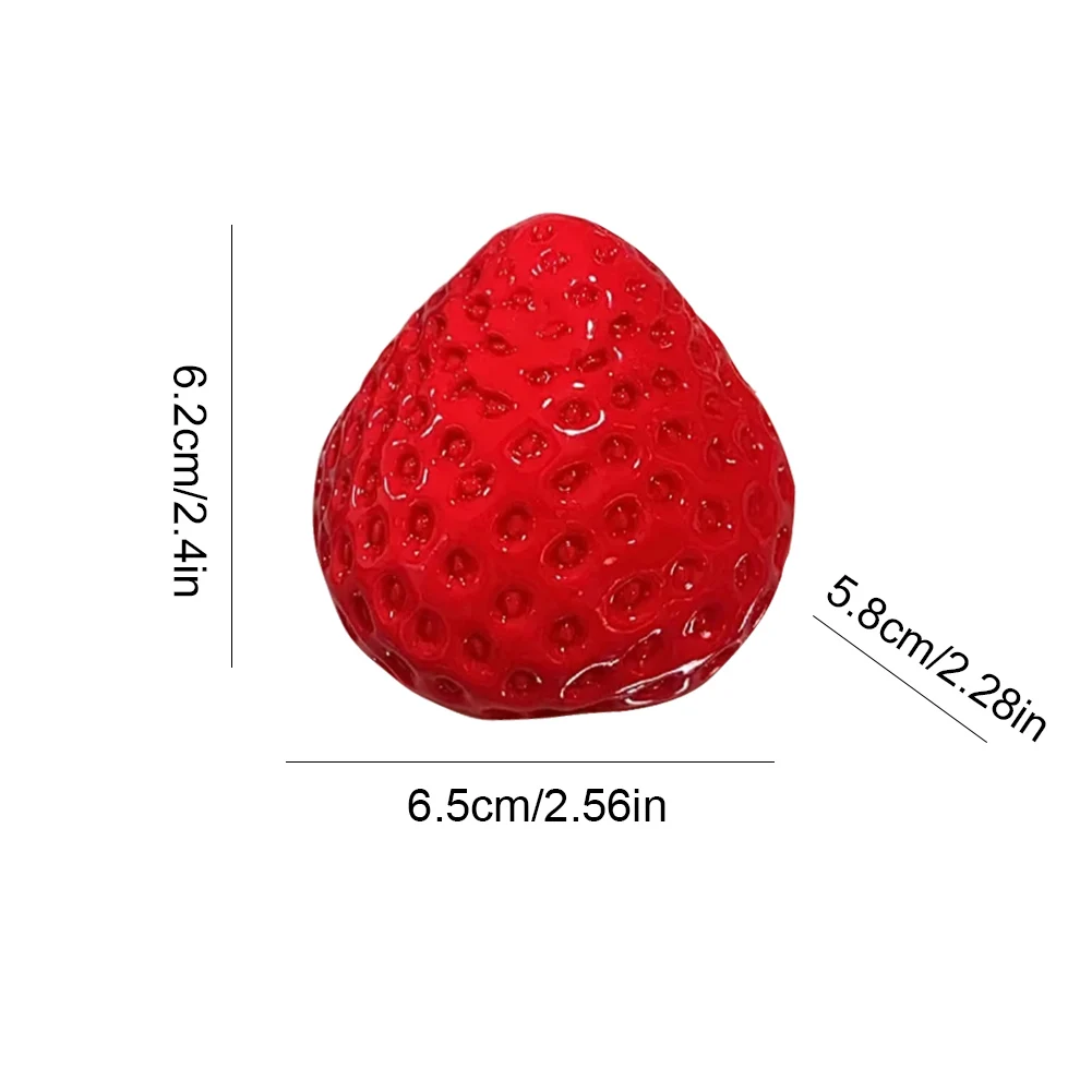 Kawaii Squishies PVC Toy Slow Rebound Big Strawberry Taba Squishies Toy Reusable Strawberry Sensory Toy for Stress Relief