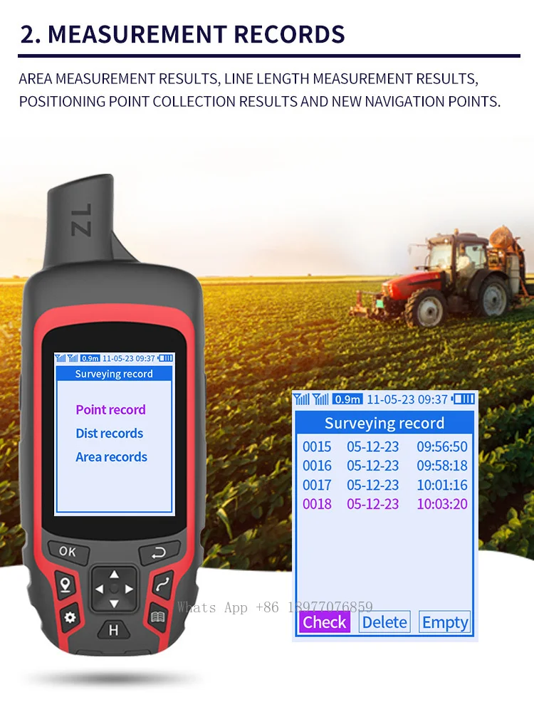 GPS +BEIDOU Handheld Gps Positioning Acquisition Track Measurement Loading The Map Area Measurement  A6 Handheld GPS