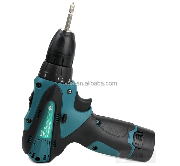 LAOA water-proof 12v dc electric motor drill electric drill screwdriver with Li-ion battery